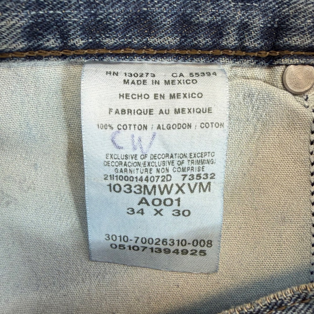 Wrangler 20X Starched Rigid Jeans Men's 34x30 Blue Denim Pants Western Cowboy - Picture 4 of 6